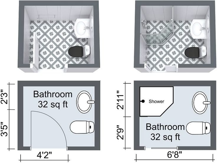small 3 4 bath layout 5