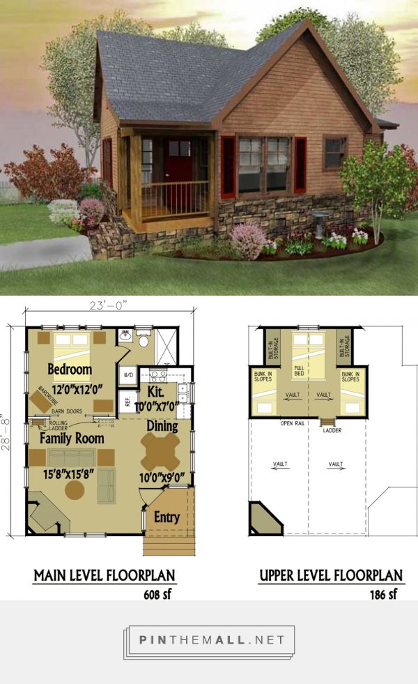 small cabin floor plans with loft 2
