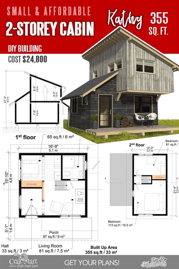 small cabin floor plans with loft 4