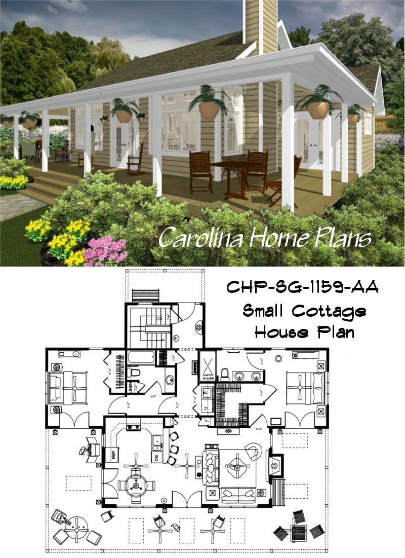 small house plans with porch 4