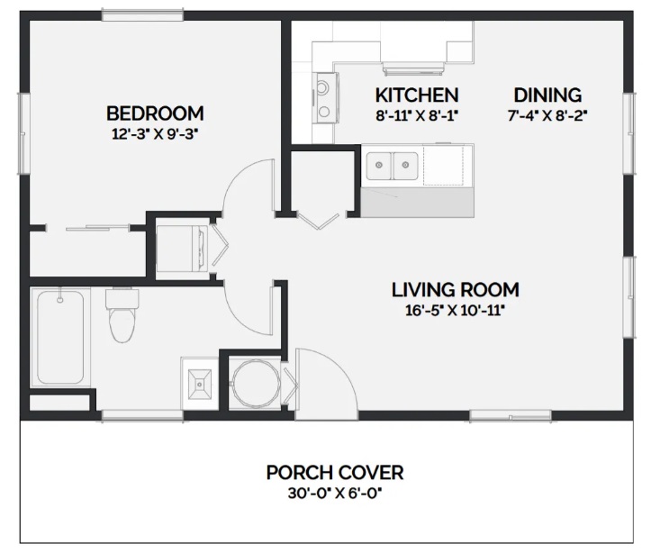 small one bedroom house floor plans 2