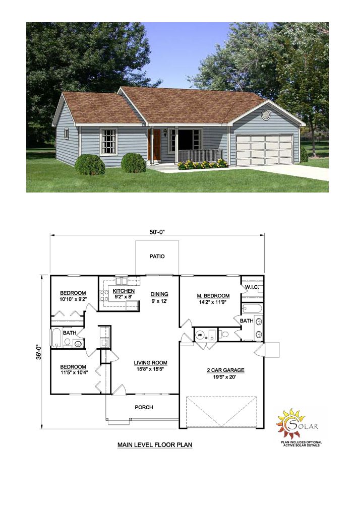 small ranch style house plans with open floor plan 2