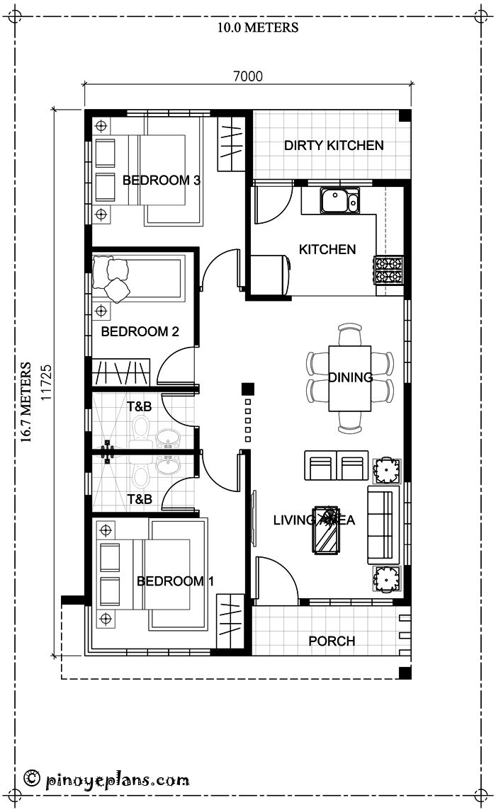 Smart Design Tips for Your Next Single Story 3 Bedroom House Plan 5