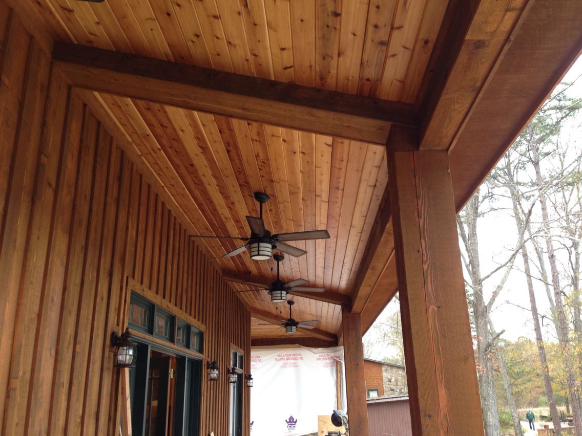 stained tongue and groove porch ceiling 3
