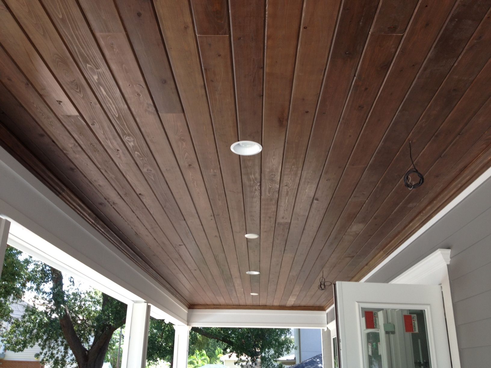 stained tongue and groove porch ceiling 4