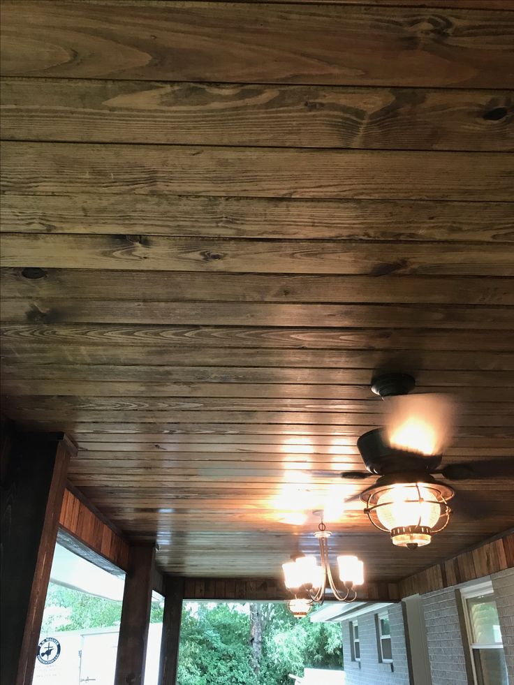 stained tongue and groove porch ceiling 5