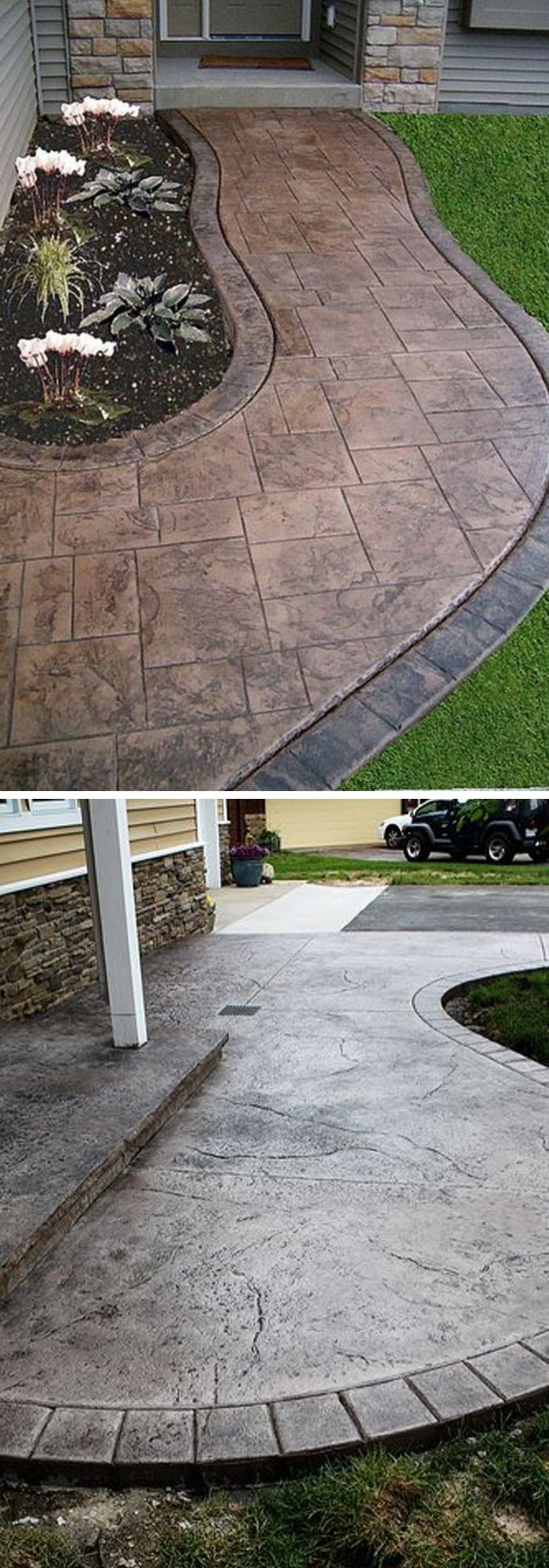 stamped concrete patio with border 3