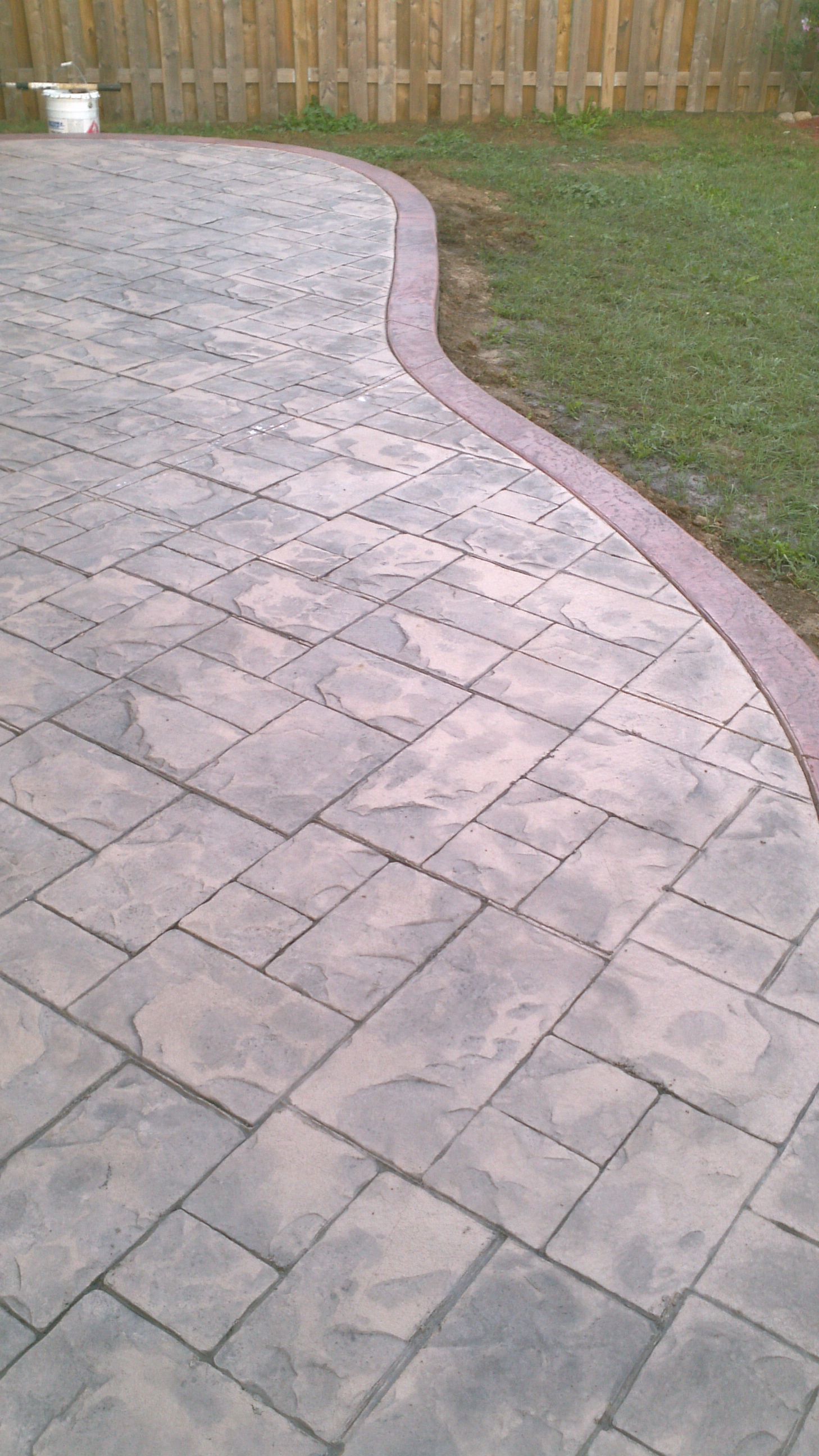 stamped concrete patio with border 5