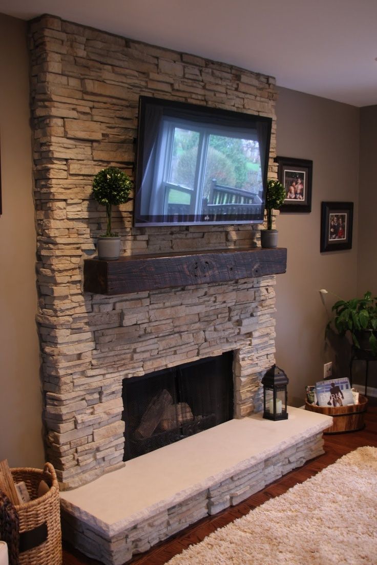 stone fireplace ideas with tv 3