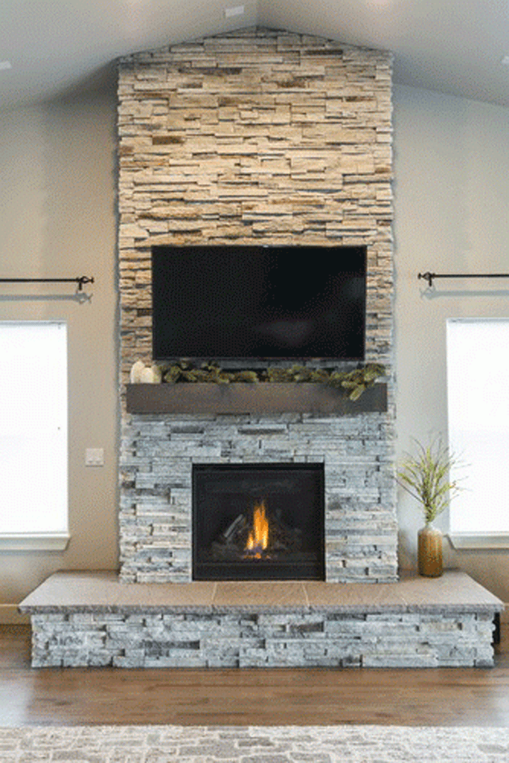 stone fireplace ideas with tv 5