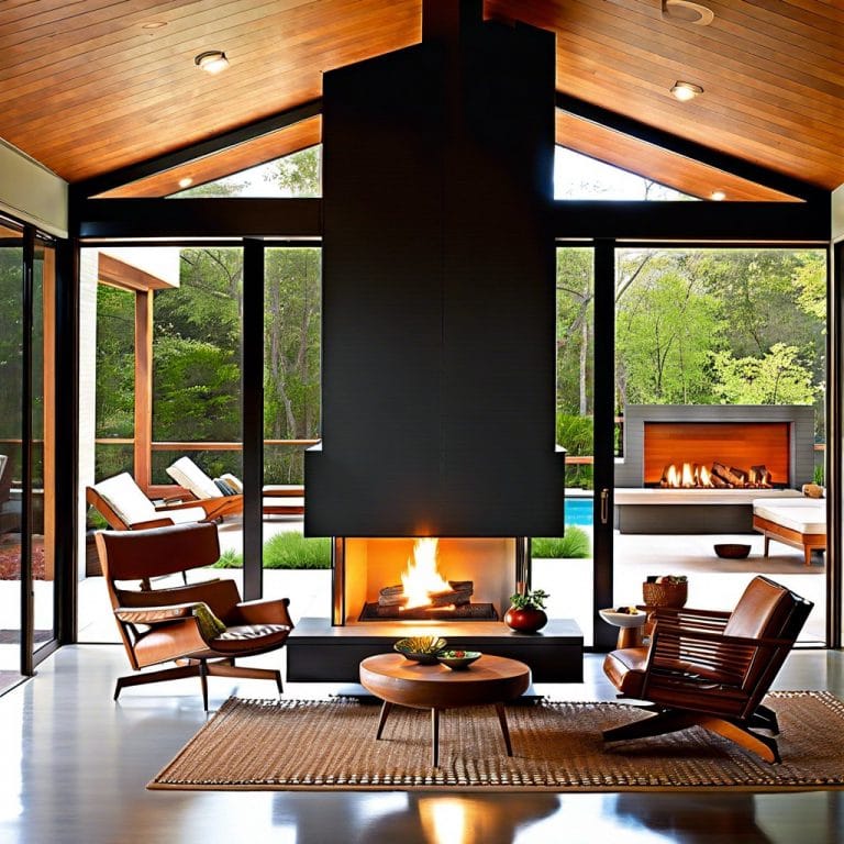 The Enduring Warmth of Mid Century Modern Outdoor Fireplaces 4
