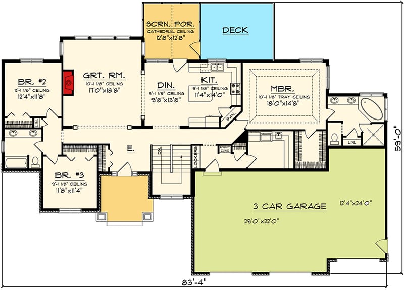 three car garage house plans 2