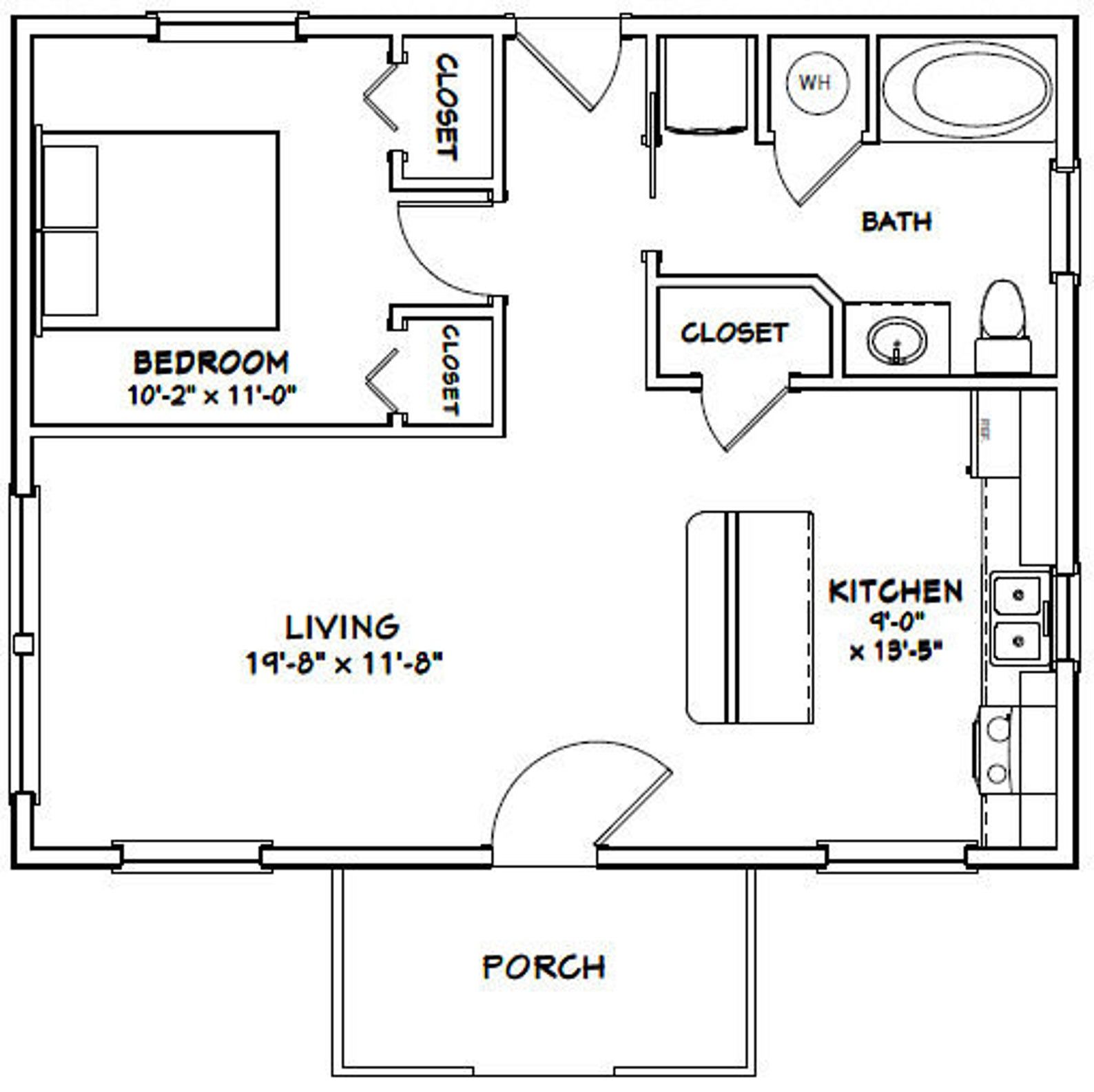 tiny 1 bedroom house plans 3