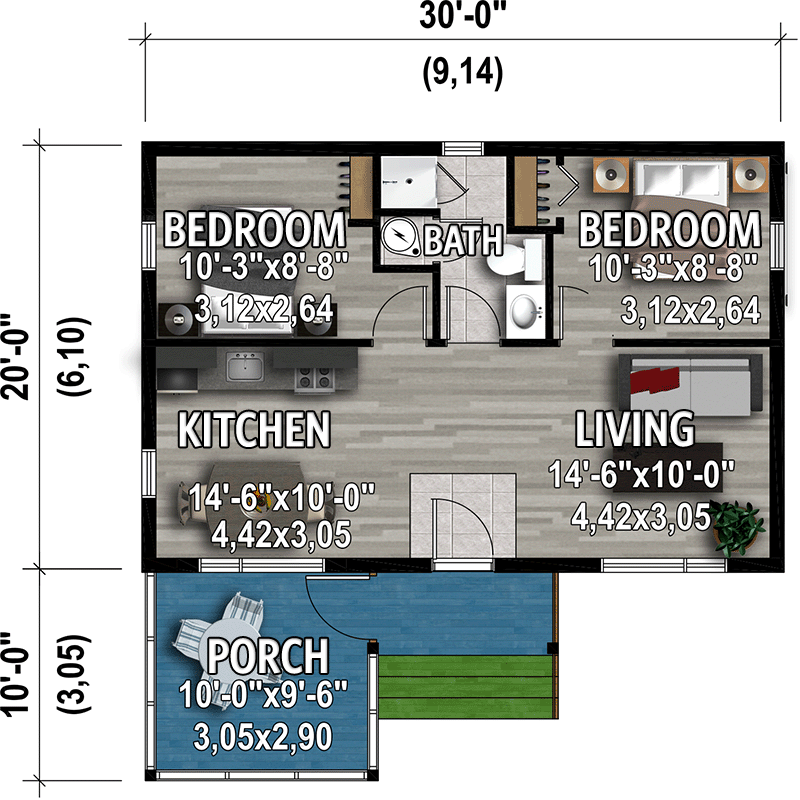 tiny houses floor plans 600 sq ft 5