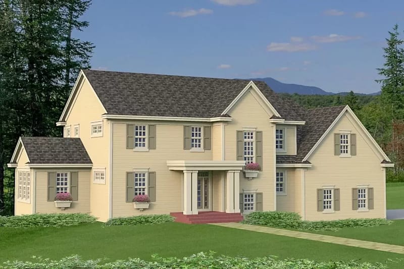 traditional house plans two story 2