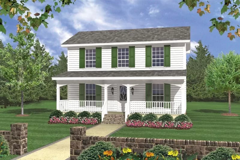 traditional house plans two story 2