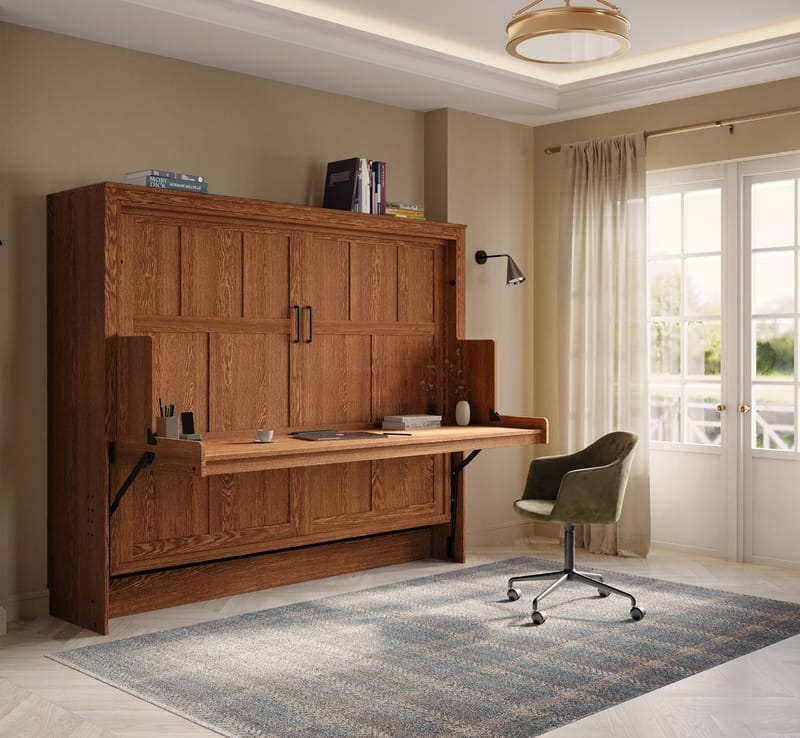 Transform Your Studio Apartment with a Queen Murphy Bed and Desk Combo 3