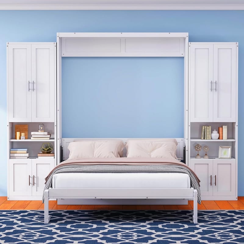 Transform Your Studio Apartment with a Queen Murphy Bed and Desk Combo 4