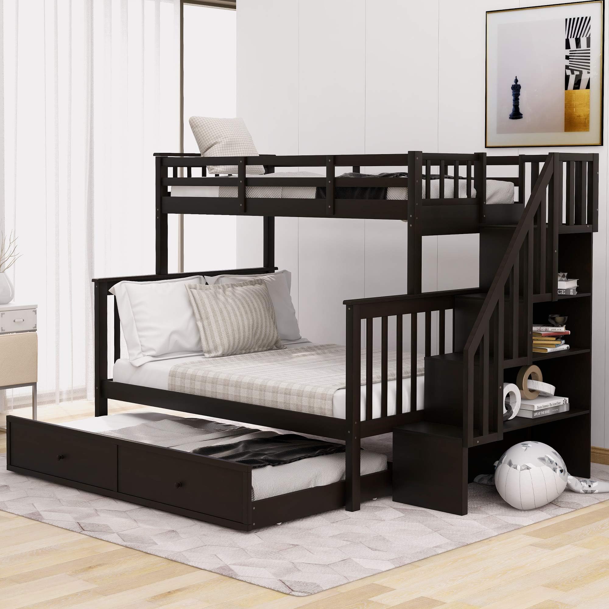 twin over full with trundle bunk bed 5