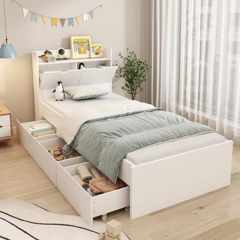 twin platform bed with drawers 2