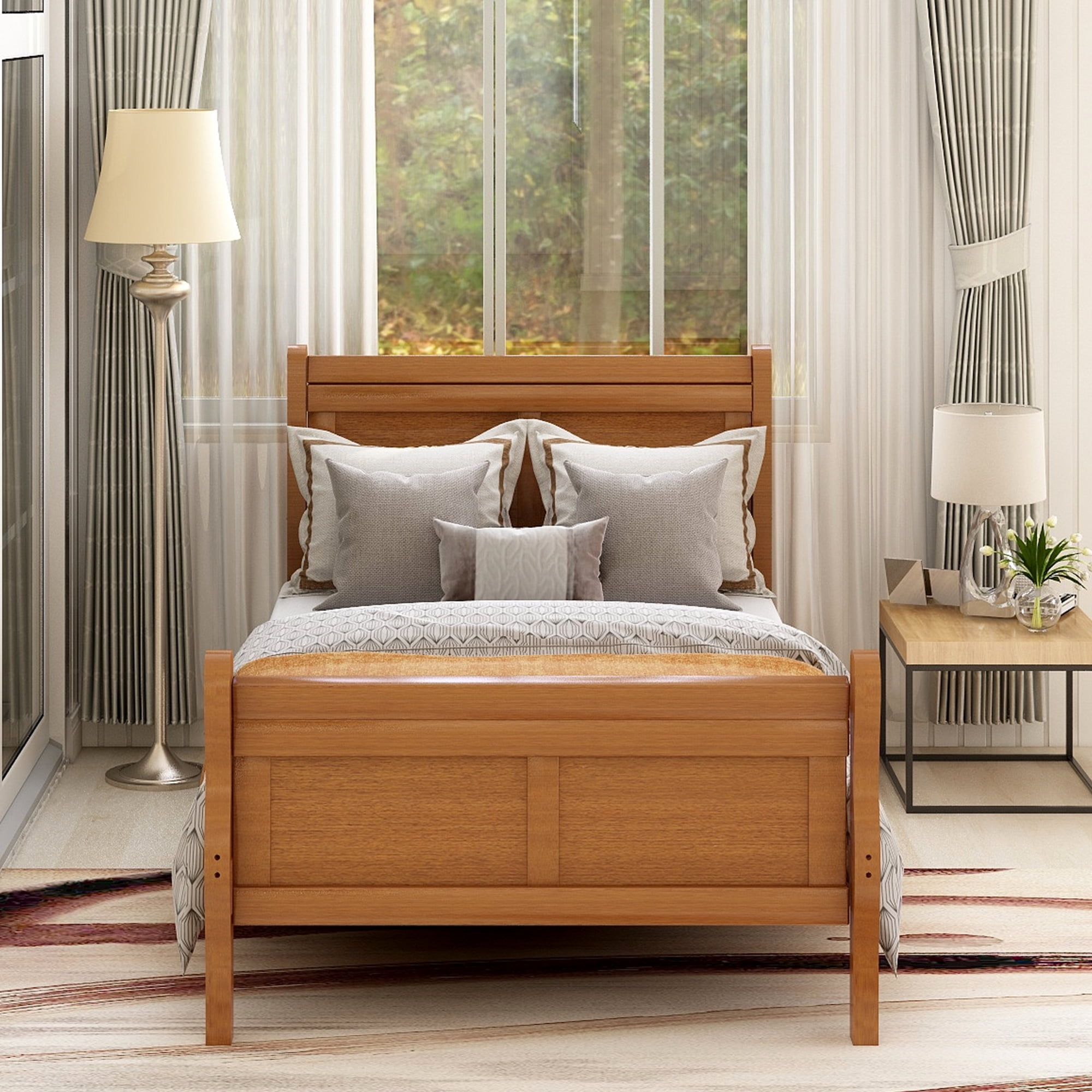 twin size bed frame wood 2