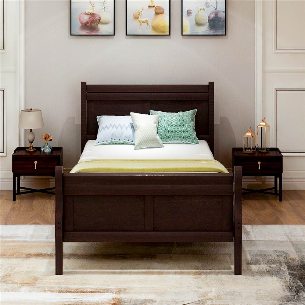 twin size bed frame wood 4
