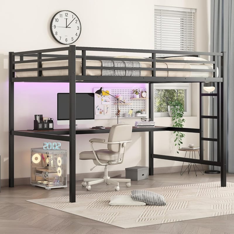 twin xl loft bed with desk 2