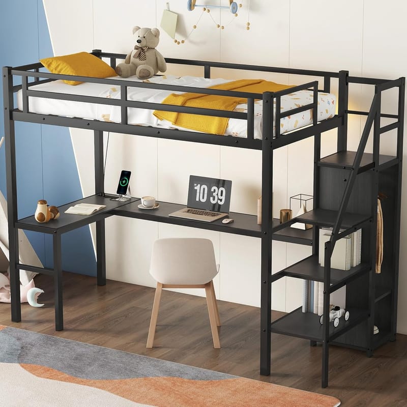 twin xl loft bed with desk 4