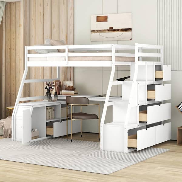 twin xl loft bed with desk 5