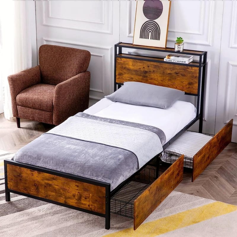 twin xl mattress and frame 1