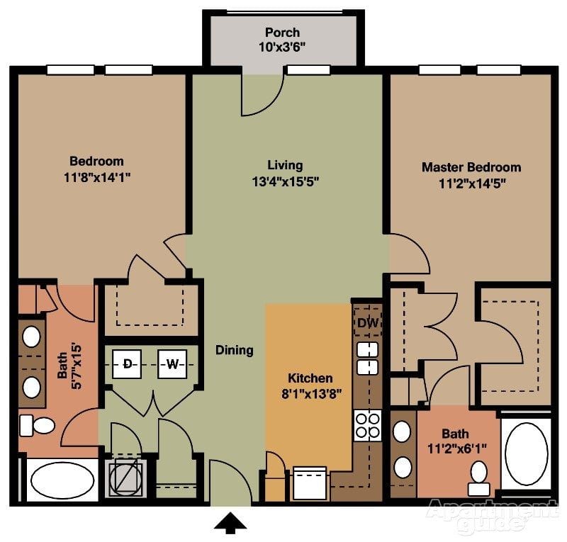 two bedroom condo floor plans 4