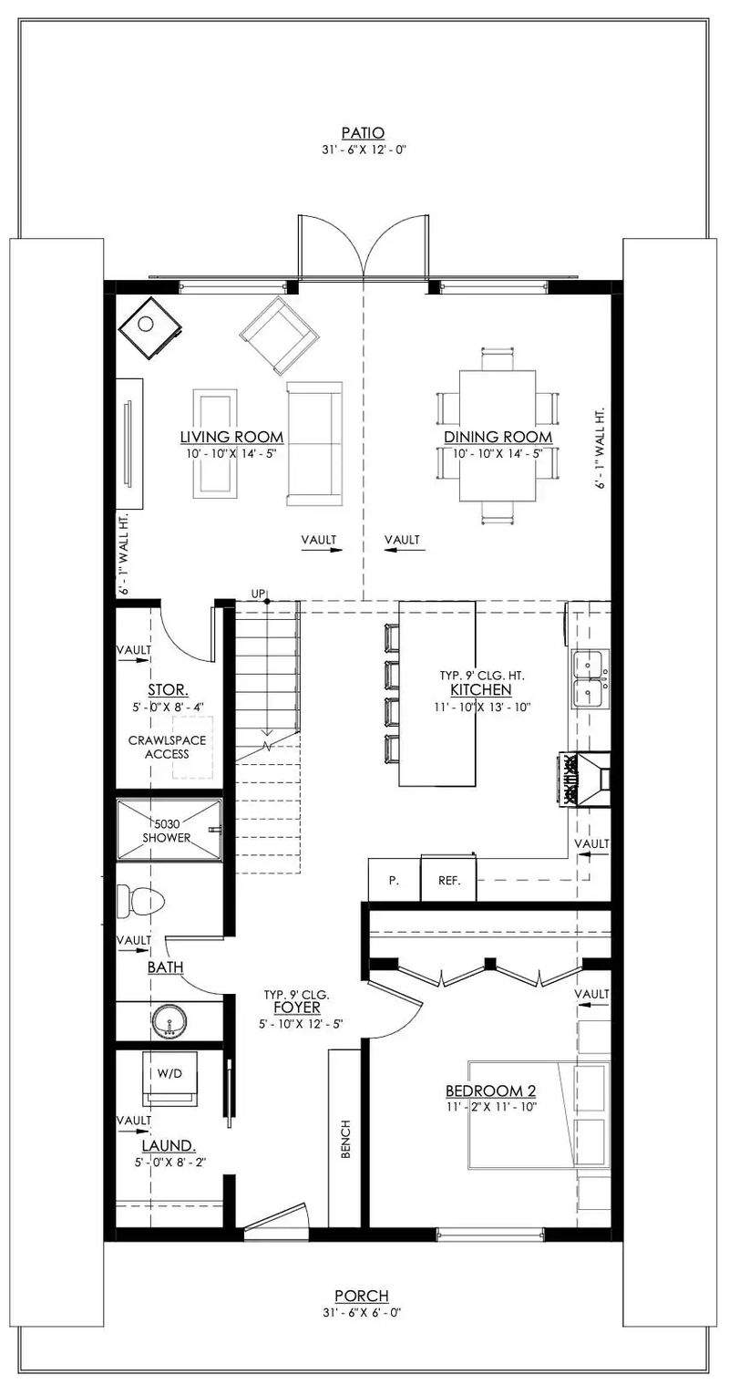 two bedroom home floor plans 5