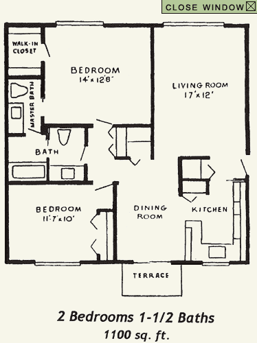 two bedroom one bath floor plans 5