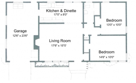 two bedroom one bath house plans 4