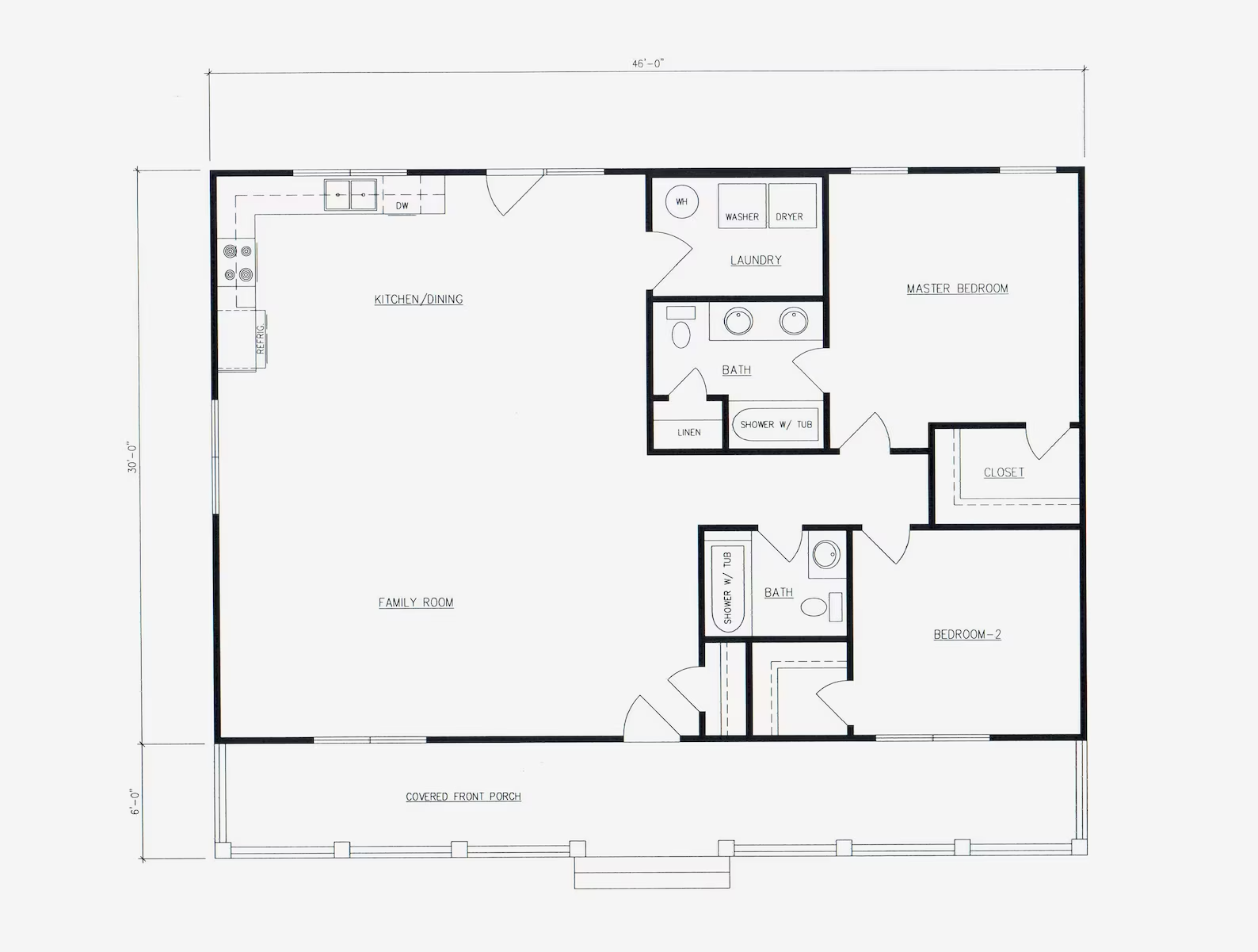 two bedroom two bath house plans 4