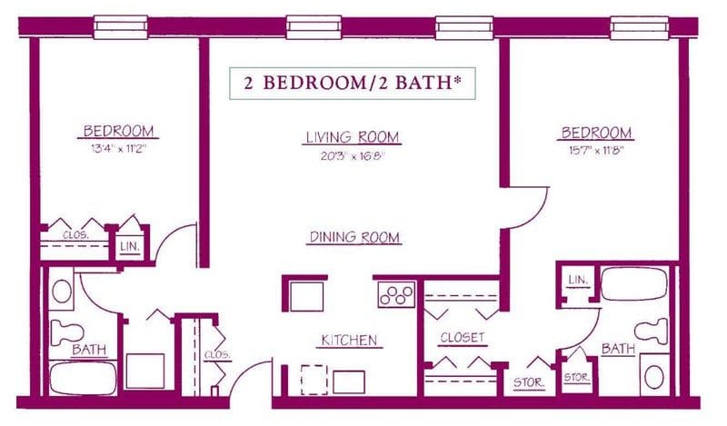 two bedroom two bath house plans 5