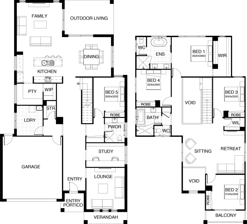 two story 5 bedroom house 5