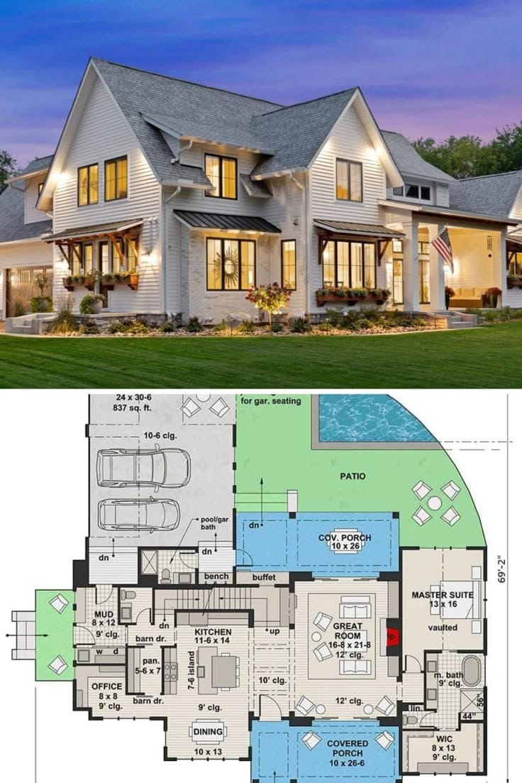 two story 5 bedroom house plans 4