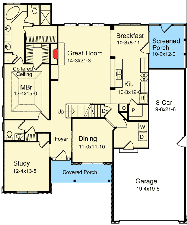 two story great room house plans 2