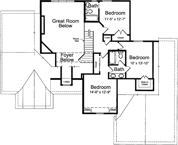 two story great room house plans 5