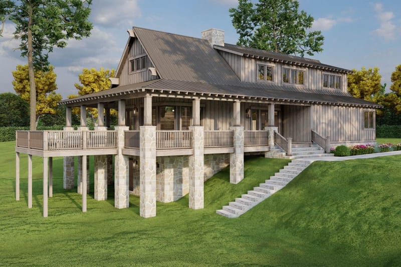 two story house wrap around porch 5