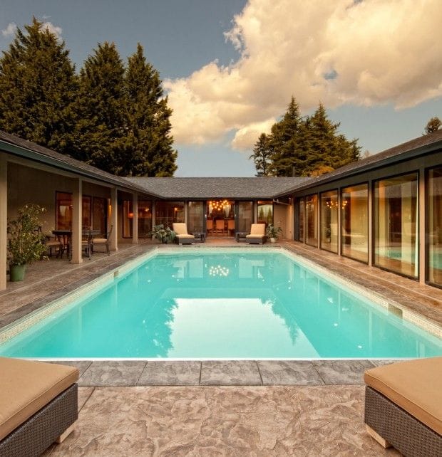 u shaped house designs with pool 1
