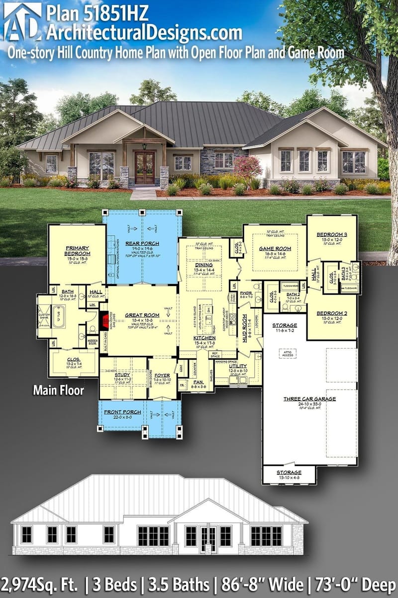 unique single story house plans 3