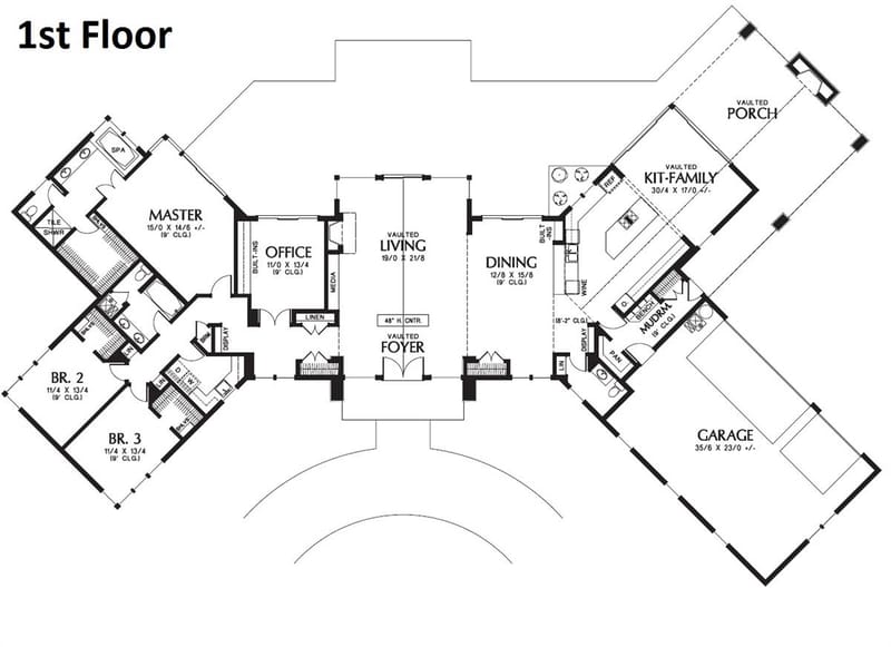 unique single story house plans 5