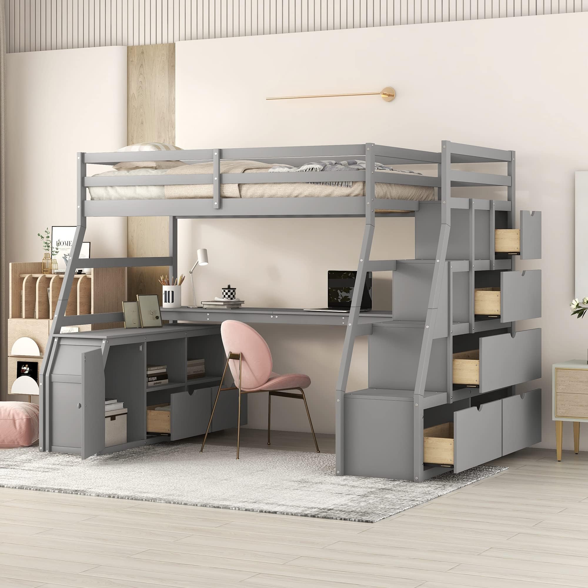 Unlock Hidden Space The Smart Way With Loft Bed Stairs and Drawers 5