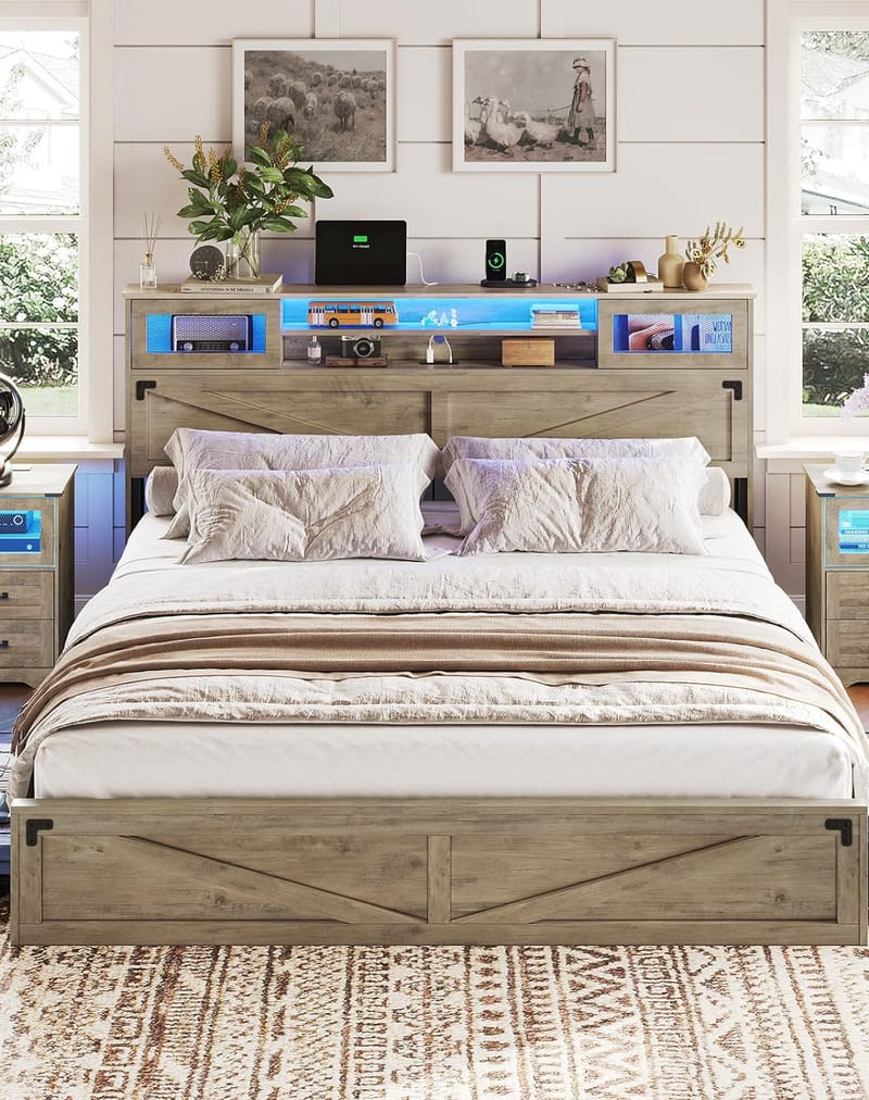 Unlock Your Bedroom's Potential with a King Bed and Bookshelf Headboard 3