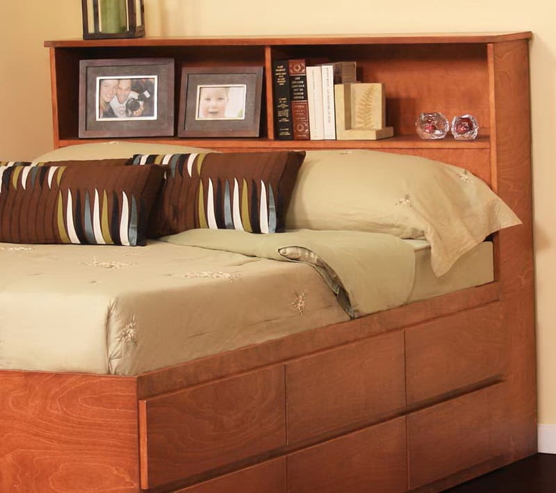 Unlock Your Bedroom's Potential with a King Bed and Bookshelf Headboard 4