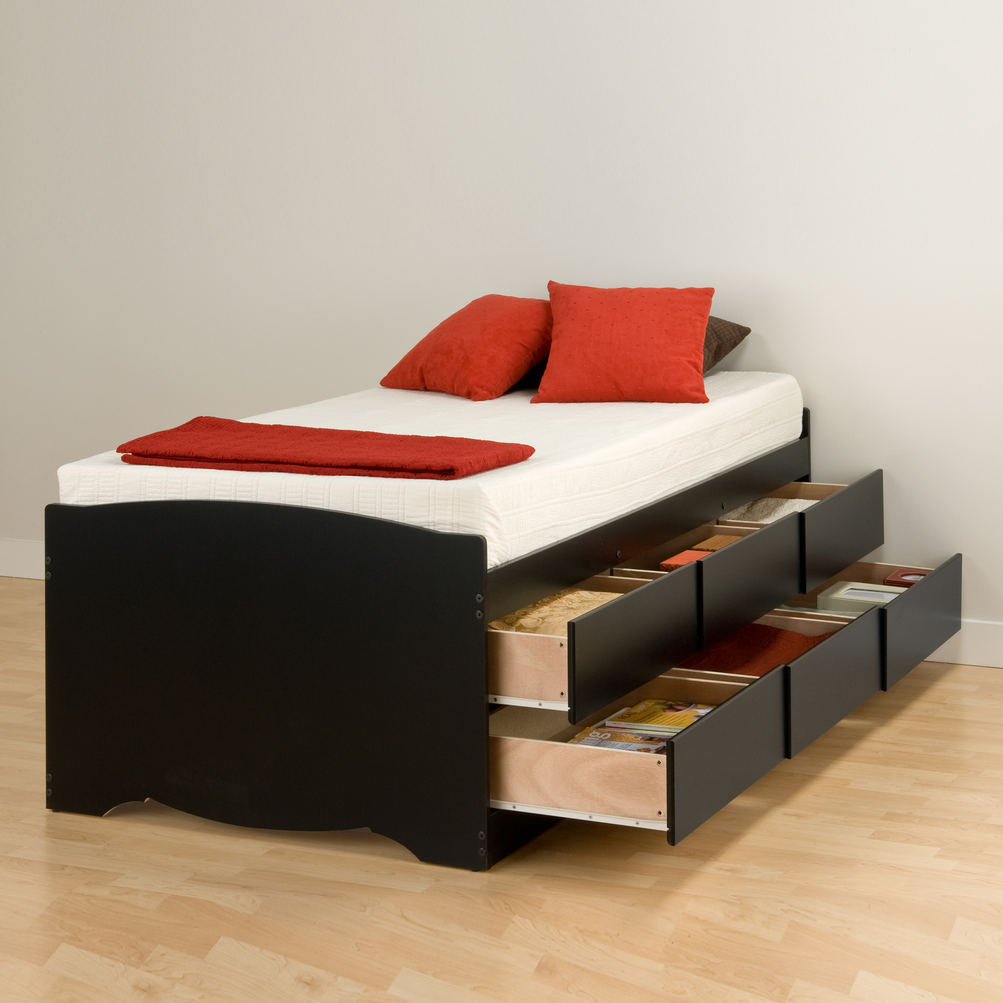 Unlocking Bedroom Potential with a Black Platform Bed and Clever Storage Solutions 3