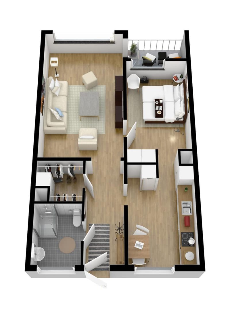 Unlocking the Potential of Your One Bedroom Home Floor Plan 2