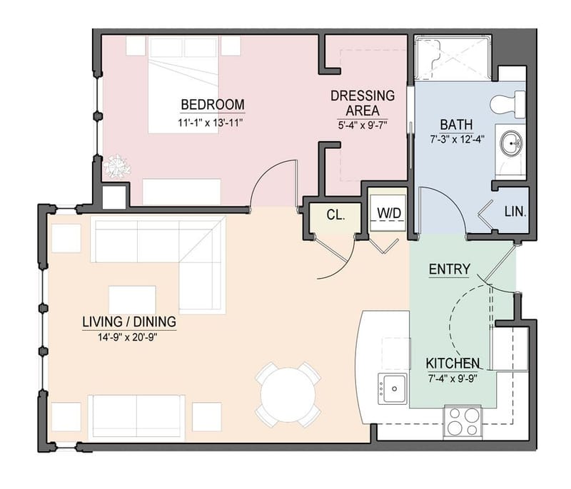 Unlocking the Potential of Your One Bedroom Home Floor Plan 5